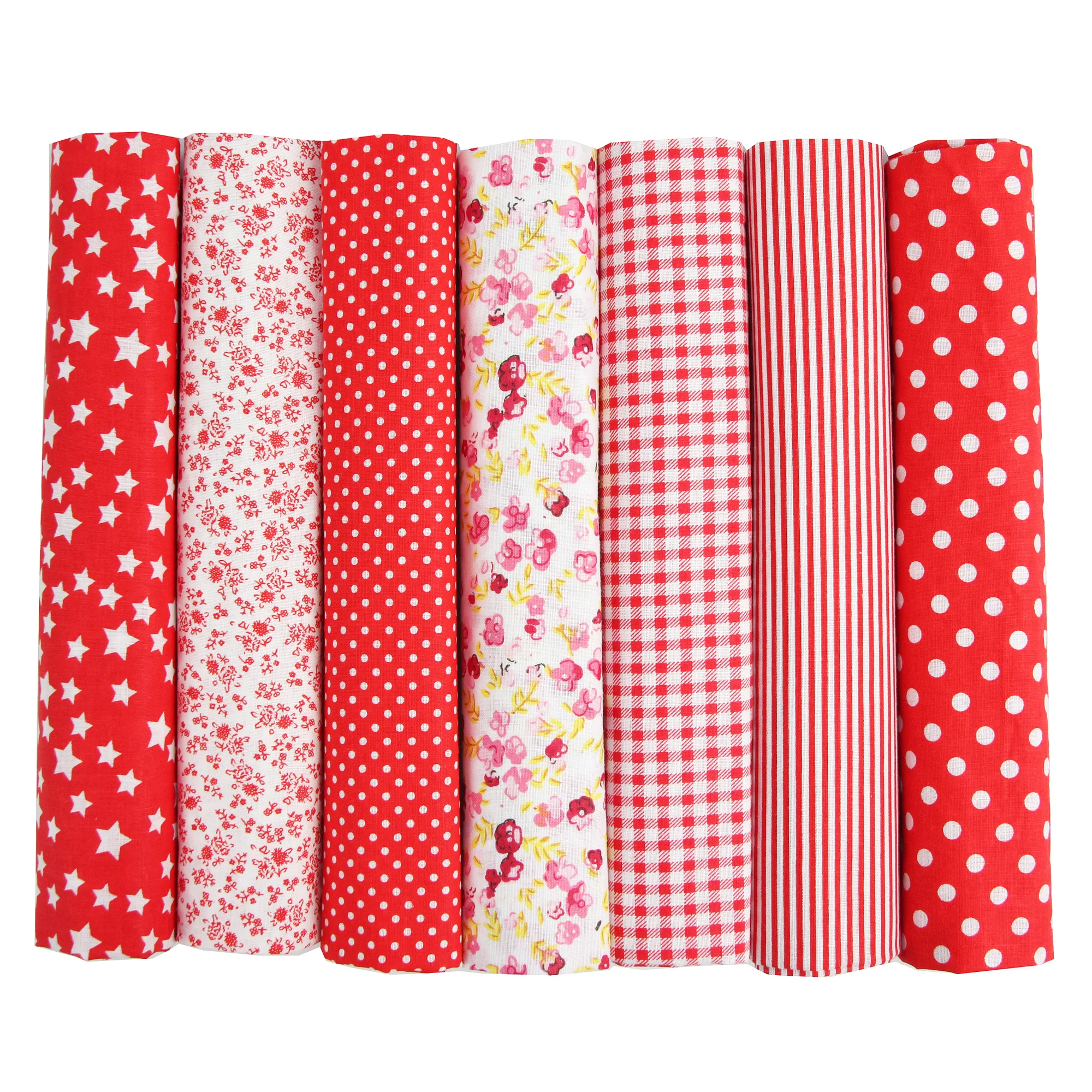 7PCS 25 x 25cm/50 x 50cm Squares Cotton Craft Fabric Cloths for DIY Bundle Patchwork Quilting Sewing Scrapbooking Artcraft thumbnail 3