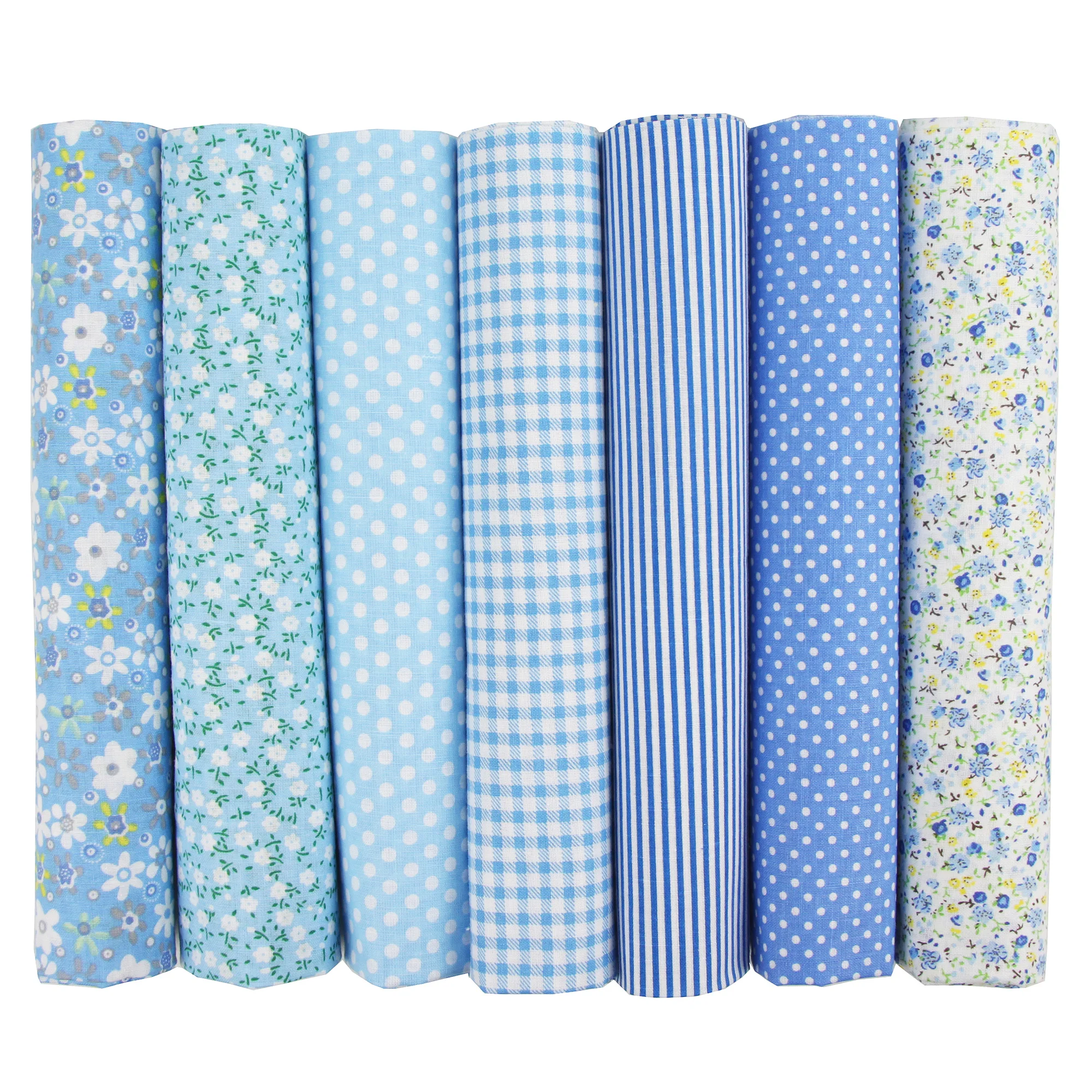 7PCS 25 x 25cm/50 x 50cm Squares Cotton Craft Fabric Cloths for DIY Bundle Patchwork Quilting Sewing Scrapbooking Artcraft thumbnail 4