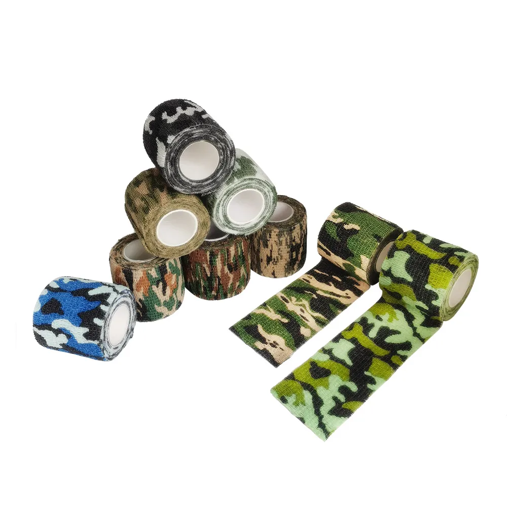 4.5m camouflage elastic winding tape hunting camouflage elastic rubber self-adhesive sports protection knee, finger, ankle sport thumbnail 6