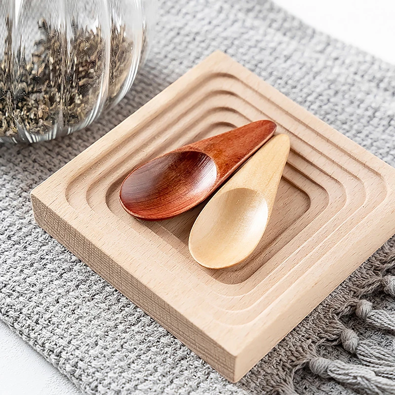 5pcs 6.5x2.5cm Wood Mini Tea Spoon Condiment Scoop Flatware Coffee Tea Small Mini Sugar Spoon Coffee Spoon Kitchen Gadgets thumbnail 5