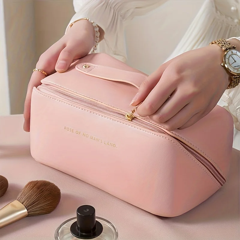 Makeup Organizer Female Toiletry Kit Bag Make Up Case Storage Pouch Luxury Lady Box, Cosmetic Bag, Organizer Bag For Travel Zip thumbnail 2