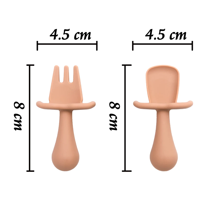 Baby Silicone Fork Spoons Cutlery Utensils Newborn Feeding Spoons Training Toddler Utensils For Baby Weaning  Tableware thumbnail 4