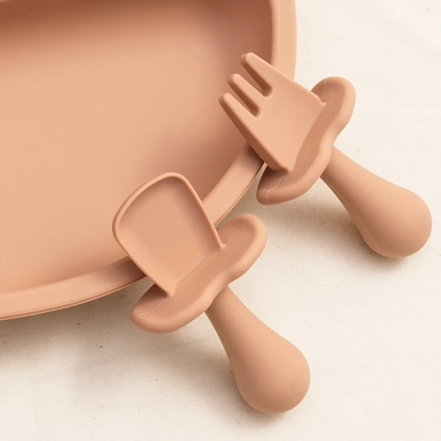 Baby Silicone Fork Spoons Cutlery Utensils Newborn Feeding Spoons Training Toddler Utensils For Baby Weaning  Tableware thumbnail 3