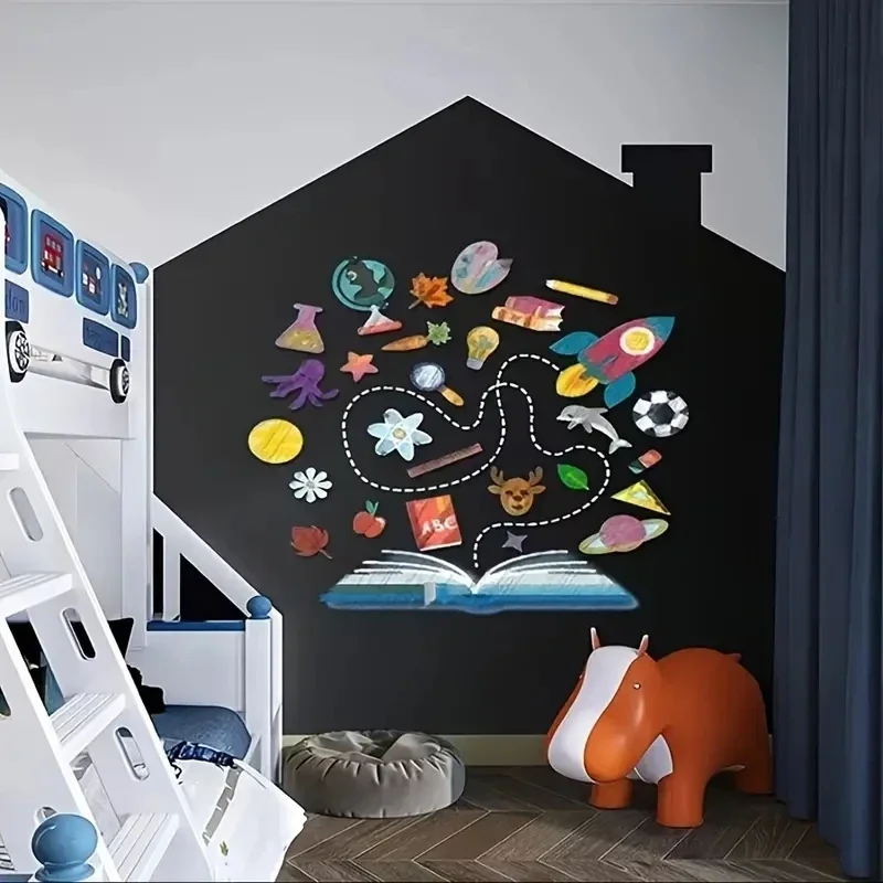 Children's graffiti blackboard stickers, office teaching green boards, wall stickers, and whiteboard stickers thumbnail 5