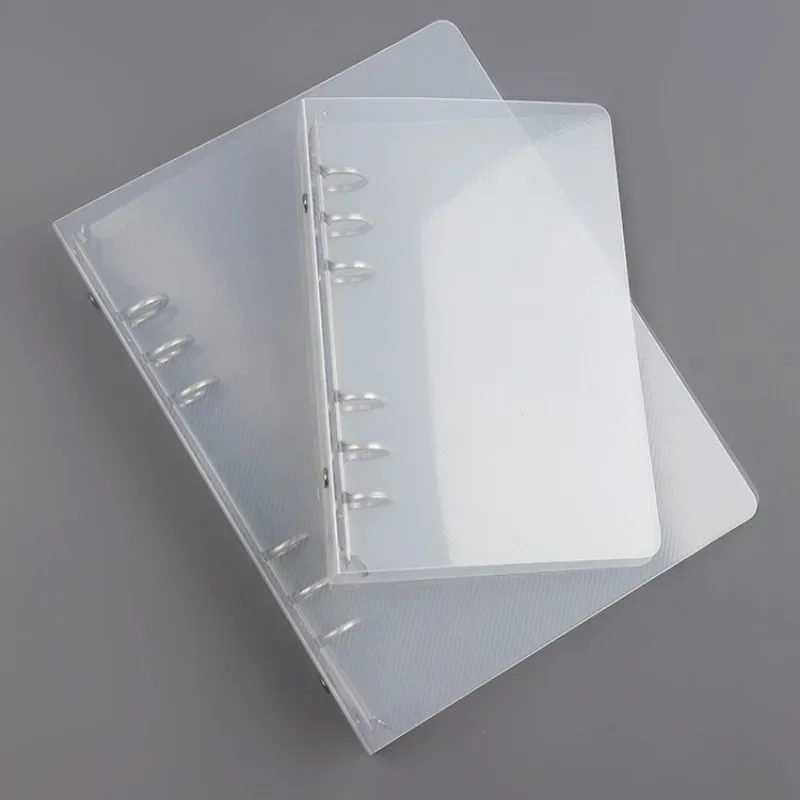 Creative transparent twill pp binder shell a6 a5 six-hole b5 nine-hole folder Notebook Loose Leaf Ring Binder Planner thumbnail 3