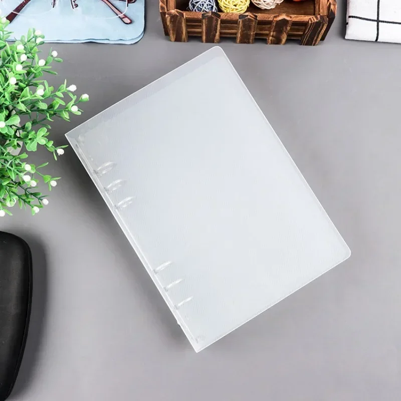 Creative transparent twill pp binder shell a6 a5 six-hole b5 nine-hole folder Notebook Loose Leaf Ring Binder Planner thumbnail 5
