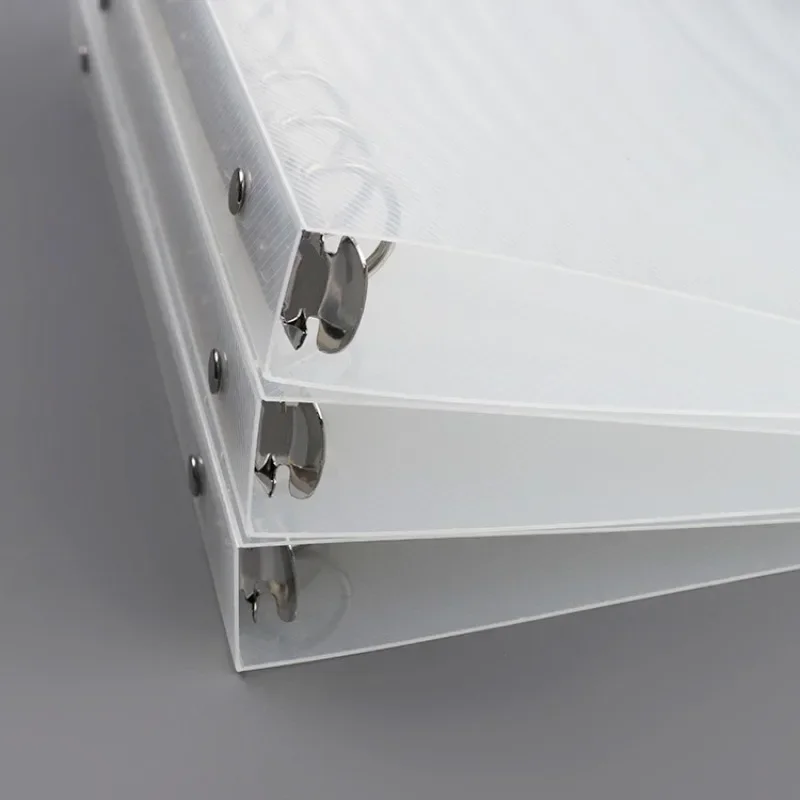 Creative transparent twill pp binder shell a6 a5 six-hole b5 nine-hole folder Notebook Loose Leaf Ring Binder Planner thumbnail 4