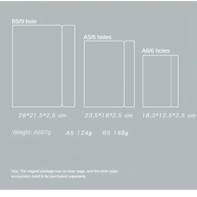 Creative transparent twill pp binder shell a6 a5 six-hole b5 nine-hole folder Notebook Loose Leaf Ring Binder Planner thumbnail 6