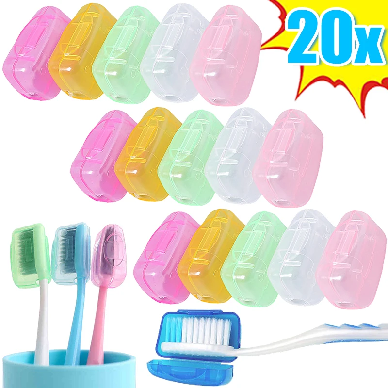 5/20pcs Toothbrush Cover Travel Portable Plastic Toothbrushes Head Protector Case Caps Bathroom Accessories Dustproof Organizer
