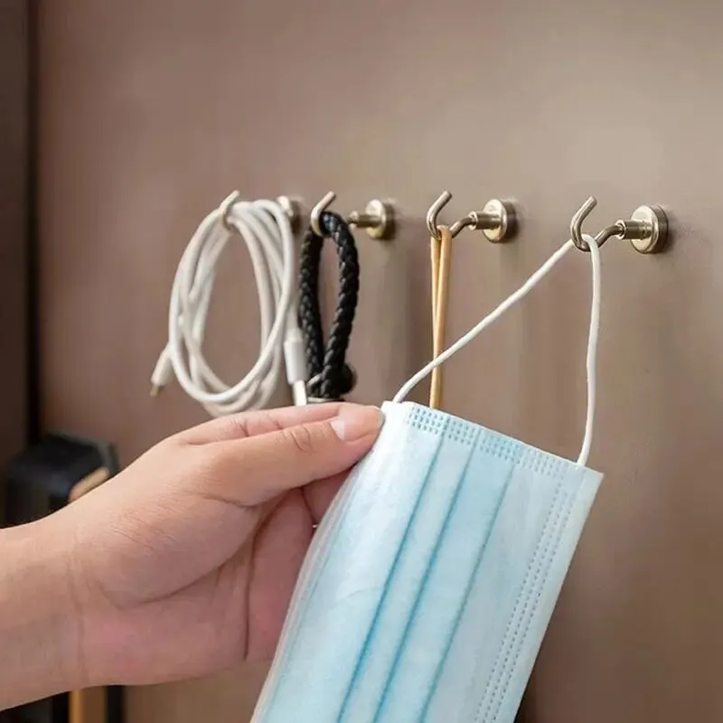 10PCS Strong Magnet Hooks Multi-Purpose Storage Hooks Home Kitchen Bar Storage Hooks Key Storage Hooks Bathroom Hangers thumbnail 3
