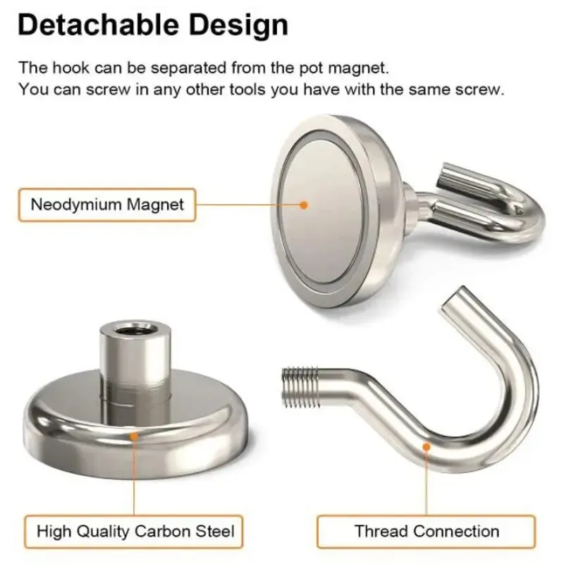 10PCS Strong Magnet Hooks Multi-Purpose Storage Hooks Home Kitchen Bar Storage Hooks Key Storage Hooks Bathroom Hangers thumbnail 4