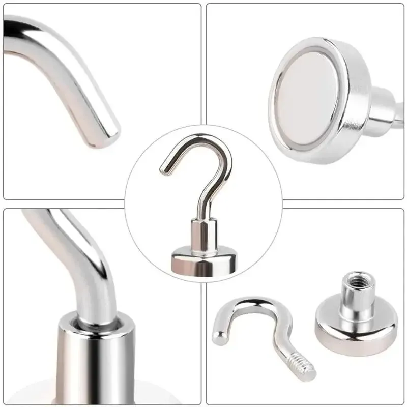 10PCS Strong Magnet Hooks Multi-Purpose Storage Hooks Home Kitchen Bar Storage Hooks Key Storage Hooks Bathroom Hangers thumbnail 5