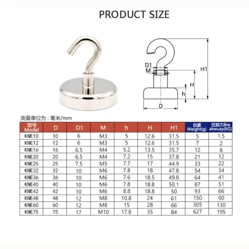 10PCS Strong Magnet Hooks Multi-Purpose Storage Hooks Home Kitchen Bar Storage Hooks Key Storage Hooks Bathroom Hangers thumbnail 6
