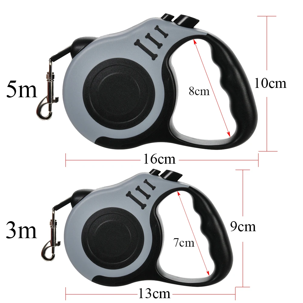 3m 5m Dog Leash Strong Nylon Puppy Lead For Small Medium Large Dogs Cats Automatic Retractable Durable Yorkshire Pet Supplies thumbnail 6