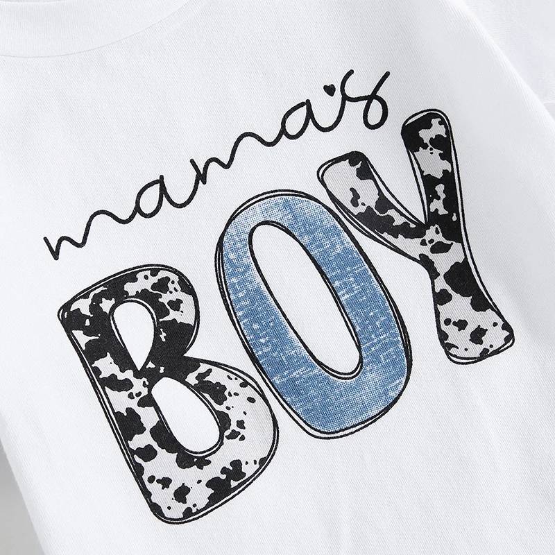VISgogo Toddler Baby Boys Clothes Set Short Sleeve Letter Print T-shirt Elastic Waist Drawstring Shorts Summer Casual Outfit thumbnail 4