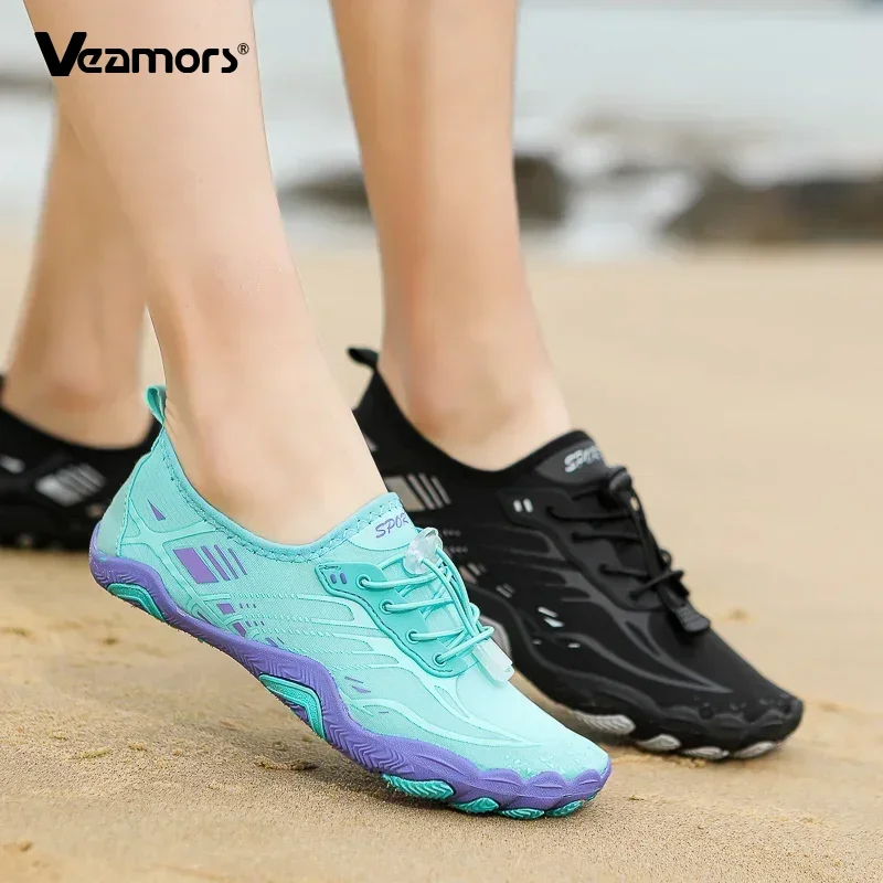 Quick Dry Water Shoes for Men Women - Breathable Non-Slip Aqua Sneakers Outdoor Wading Footwear for Swimming Surf Sailing Beach thumbnail 4