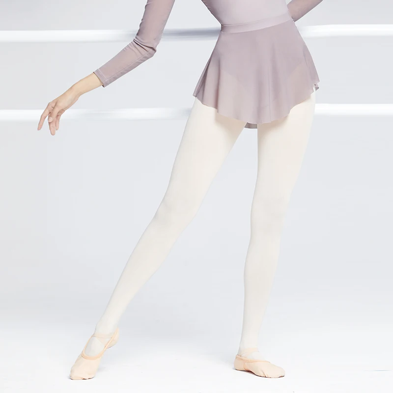 Woman Ballet Skirt A Side Split Short Dance Skirt Soft Mesh Elastic Skirt for Woman Ballet Tutu Skirt thumbnail 4