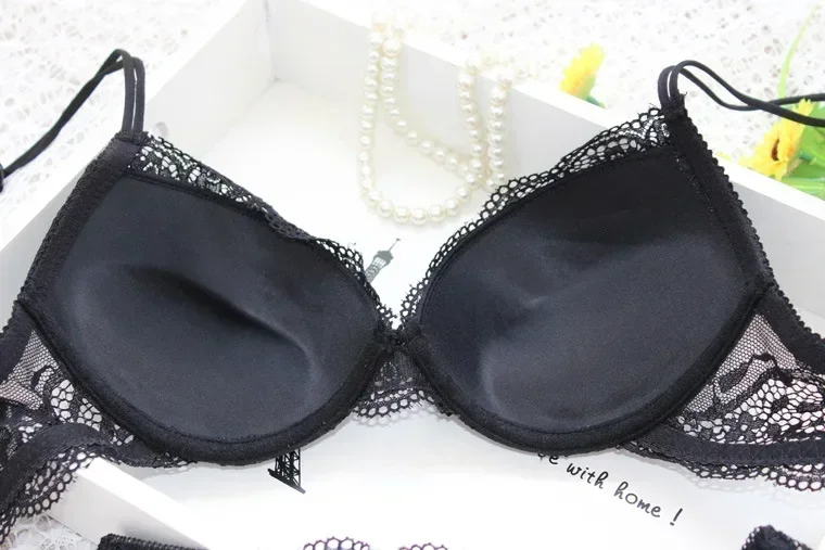 Newest Women's Push Up Embroidery Sexy Lace Floral Bra Sets Panties Underwear 5 Colors thumbnail 4
