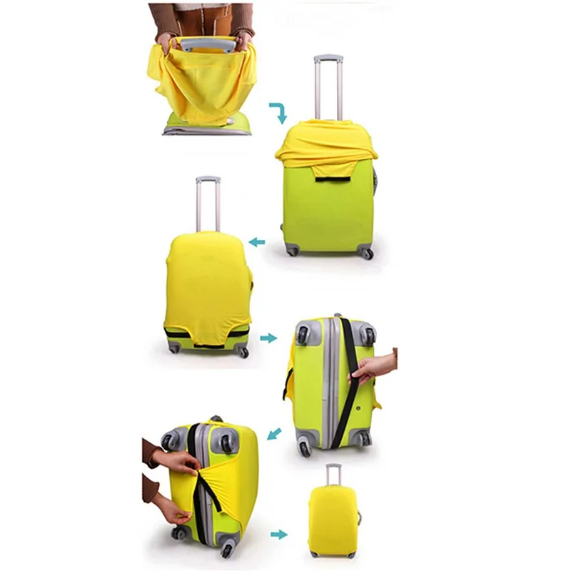 Travel Luggage Suitcase Protective Cover Trolley Case Travel Luggage Dust Cover Travel Accessories Packing Organizer Multi Color thumbnail 4