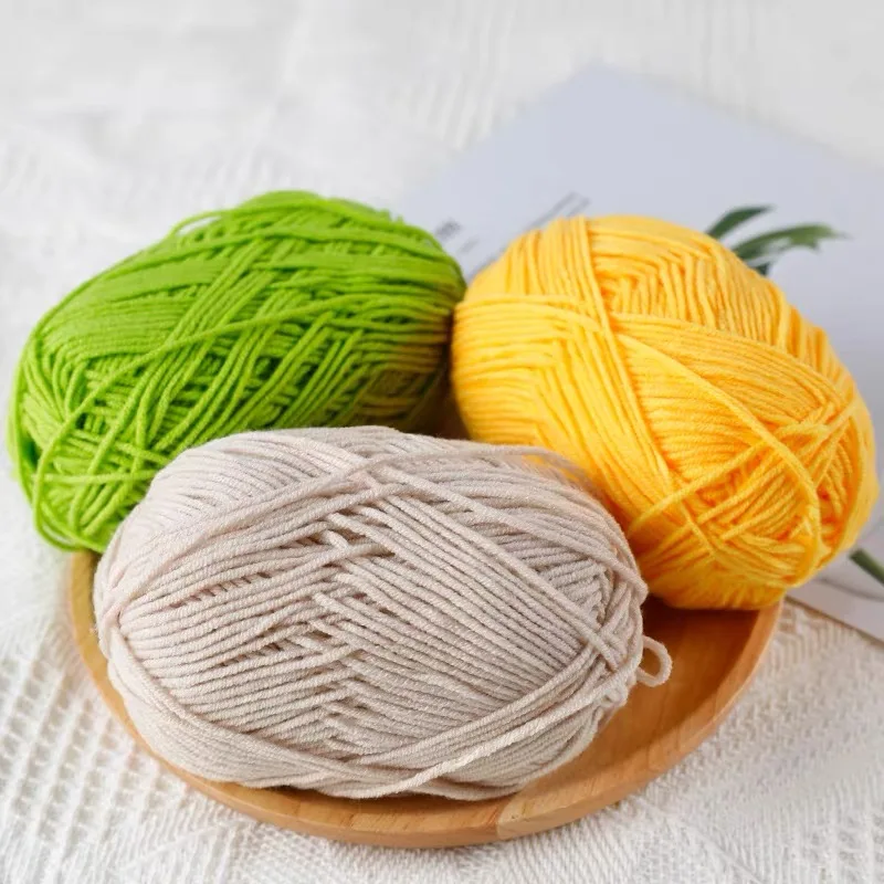 A1-a 50g/Set Soft Milk Cotton Yarn for Crochet Threads for Knitting Wool DIY Craft Sweater Hat Baby Wool Hand Knitting wholesale thumbnail 4