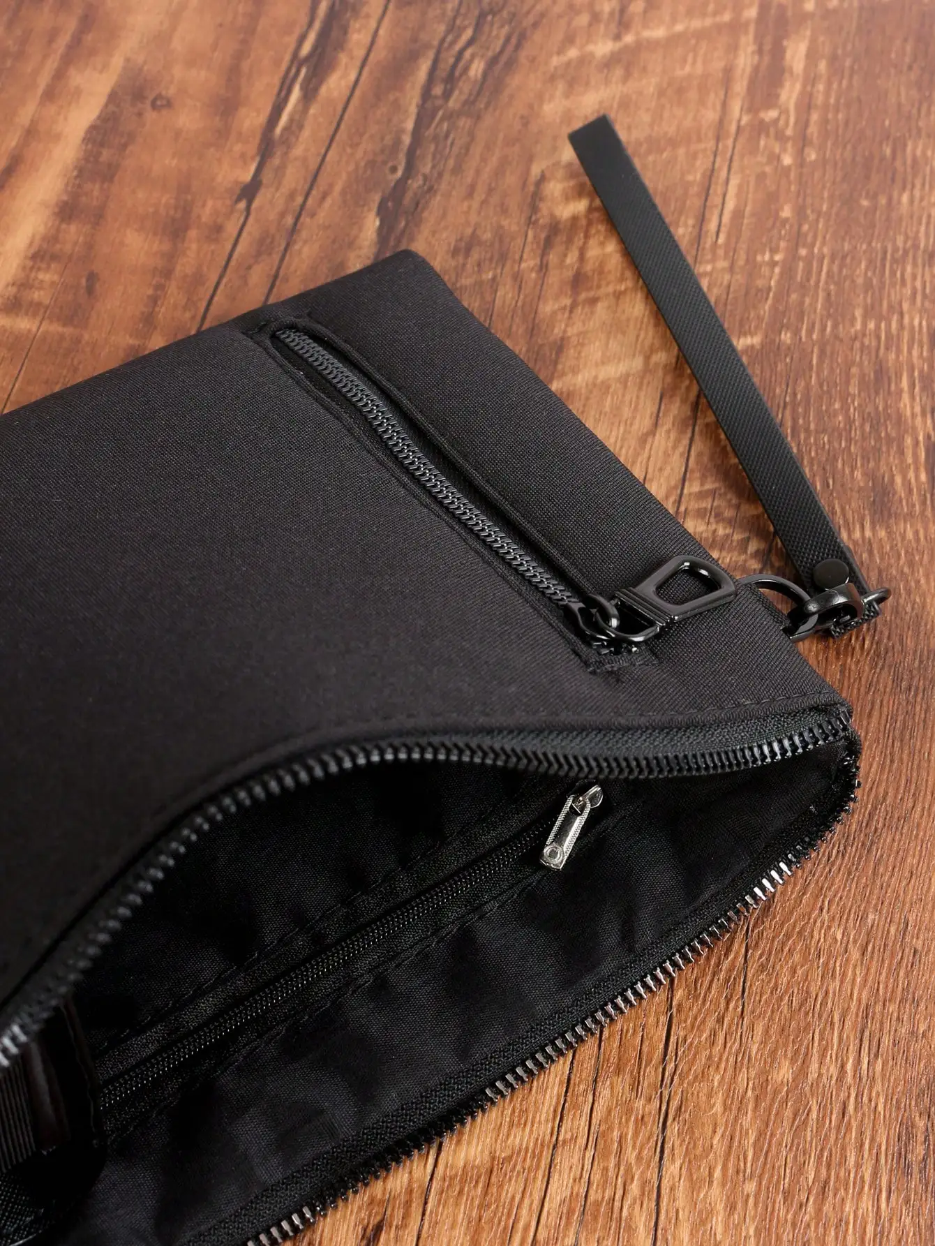 Business Simple Bag Fashion Casual Ultra-Thin Portable Zipper Wristlet Bag Cell Phone Bag Handbag Armpit Bag Men's Clutch Bag thumbnail 6