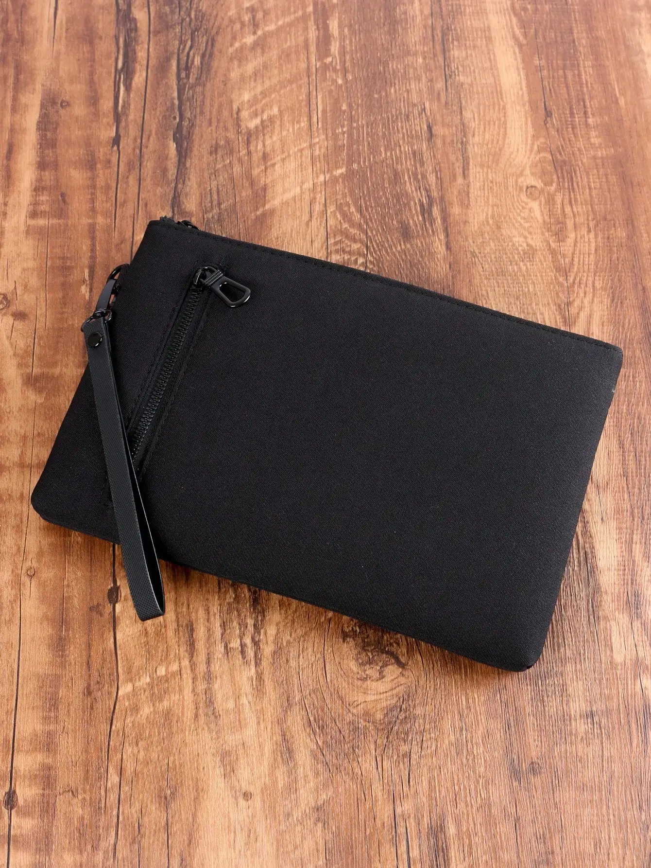 Business Simple Bag Fashion Casual Ultra-Thin Portable Zipper Wristlet Bag Cell Phone Bag Handbag Armpit Bag Men's Clutch Bag thumbnail 3