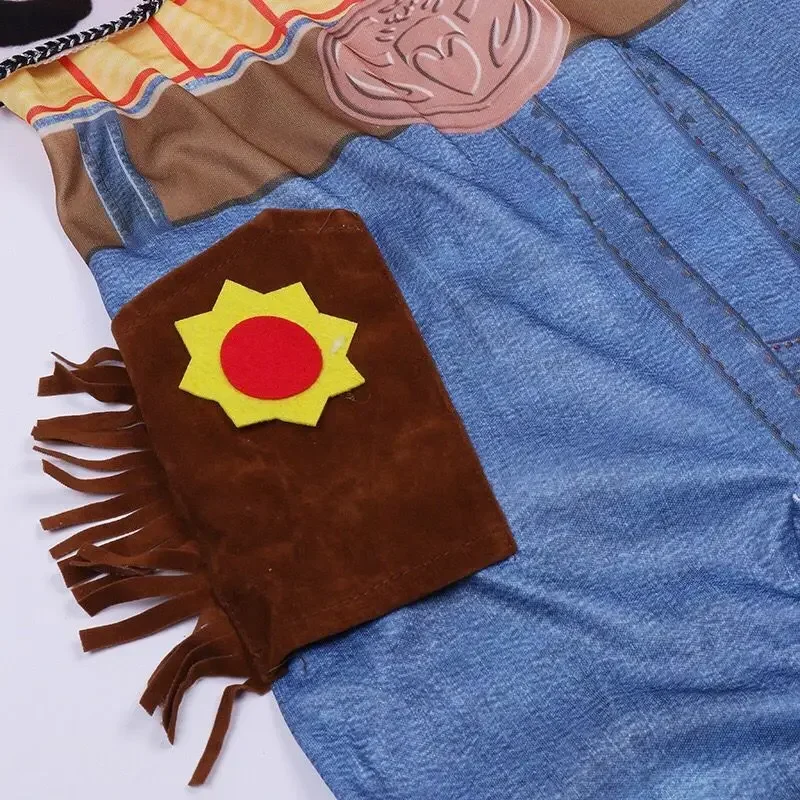 4-12Y Boys Cowboy Woody Cospaly Costume Anime Character Adventure Costume Halloween Kids Performance Costume thumbnail 5