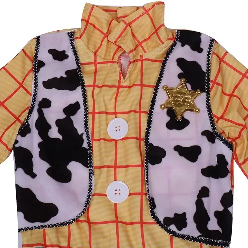 4-12Y Boys Cowboy Woody Cospaly Costume Anime Character Adventure Costume Halloween Kids Performance Costume thumbnail 3
