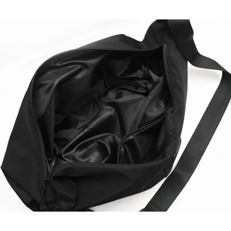 Crossbody Bags Men Solid Color Large Capacity Hobos Unisex Harajuku Japanese Style Nylon Waterproof Travel Shoulder Zipper Purse thumbnail 5