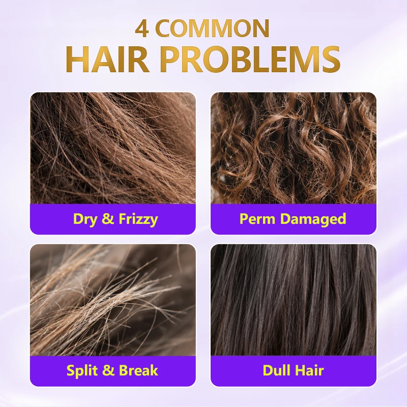 PURC Lavender 12% Keratin Straightening Treatment Curly Hair Straighten Smoothing Cream Professional Salon Products 1000 ml thumbnail 5