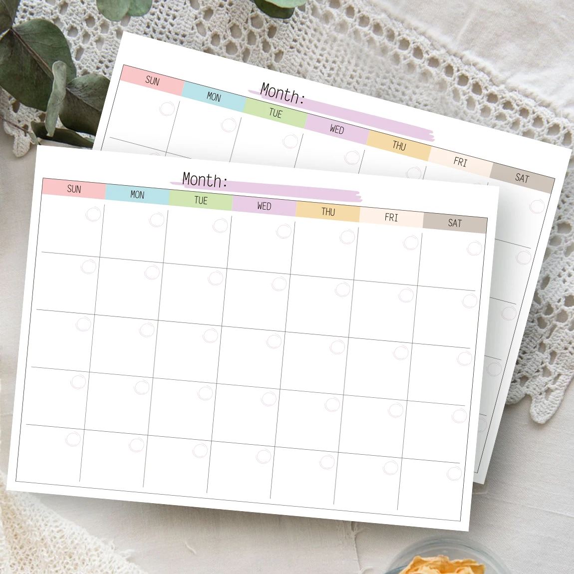 1pc 24-sheet detachable undated monthly plan notepad notebook itinerary planner school supplies teaching supplies thumbnail 2