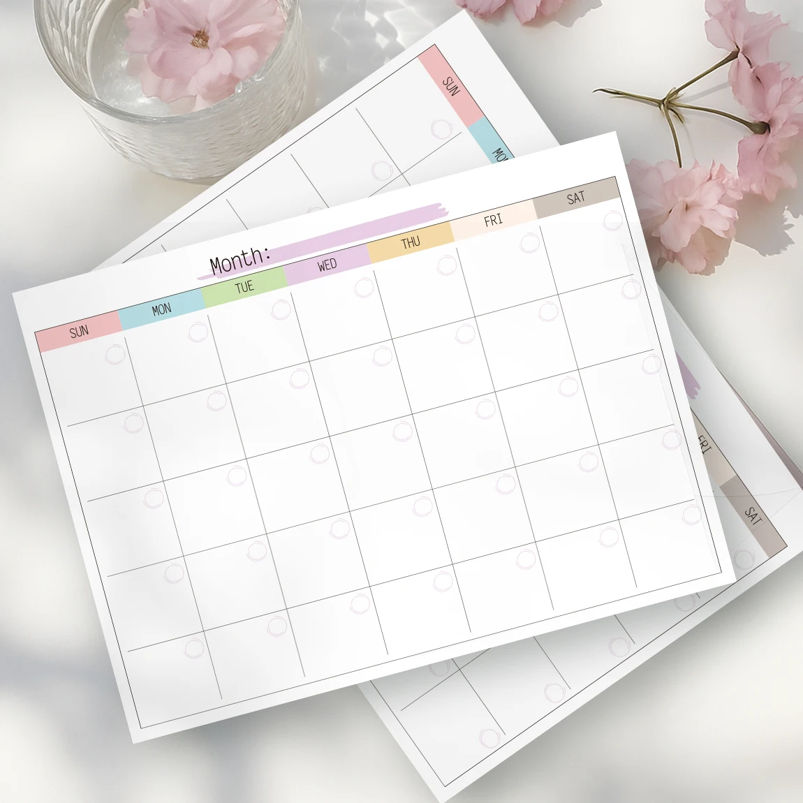 1pc 24-sheet detachable undated monthly plan notepad notebook itinerary planner school supplies teaching supplies thumbnail 3