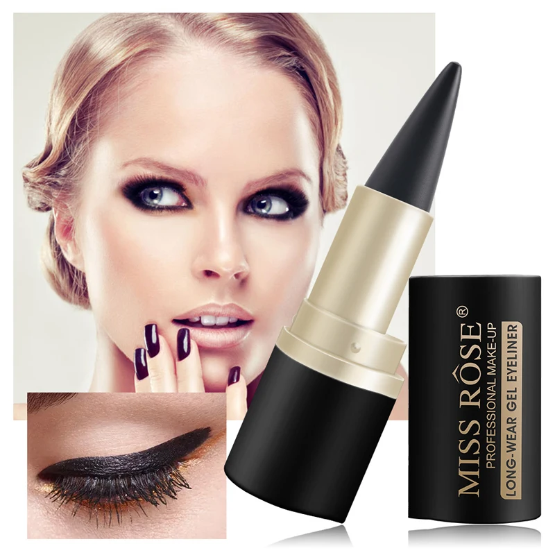 Waterproof eyeliner paste eyeliner quick-drying matte eyeliner single end black solid rich eyeliner pen thumbnail 6