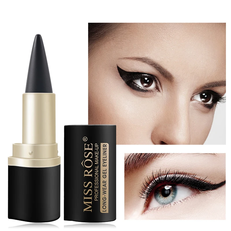 Waterproof eyeliner paste eyeliner quick-drying matte eyeliner single end black solid rich eyeliner pen thumbnail 5