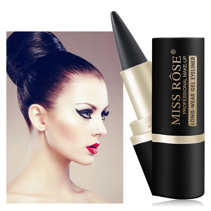 Waterproof eyeliner paste eyeliner quick-drying matte eyeliner single end black solid rich eyeliner pen thumbnail 4