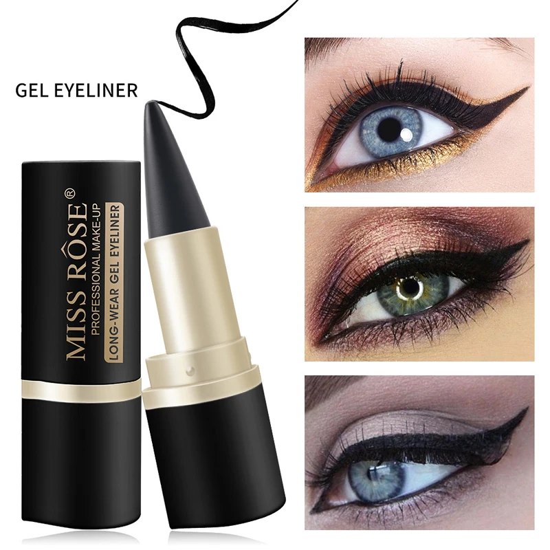Waterproof eyeliner paste eyeliner quick-drying matte eyeliner single end black solid rich eyeliner pen thumbnail 3