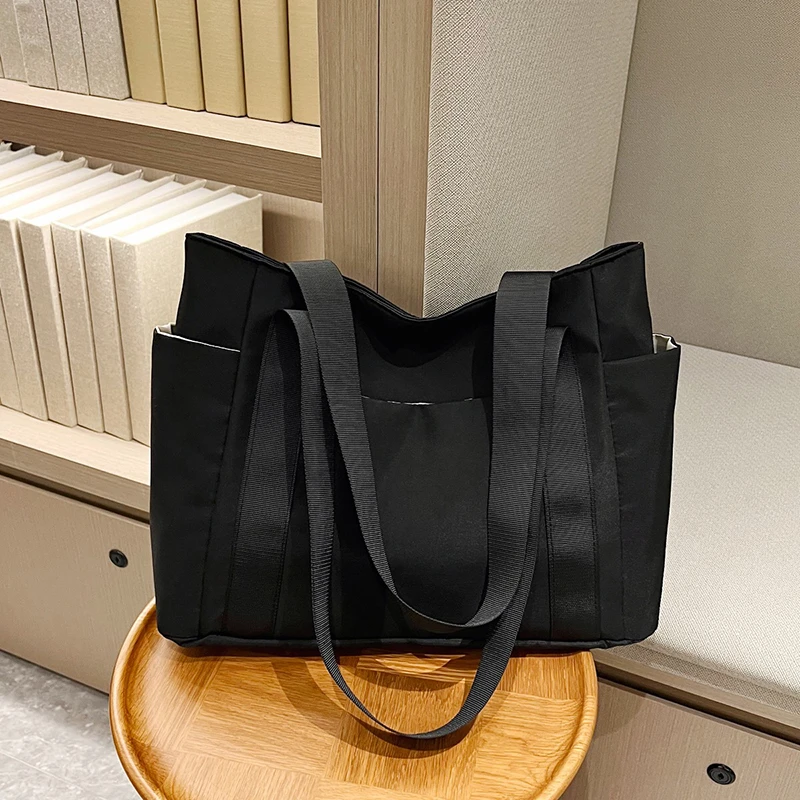 Waterproof Women's Shoulder Bag Large Capacity Nylon Simple Handbag Casul Shoppper Bag Travel