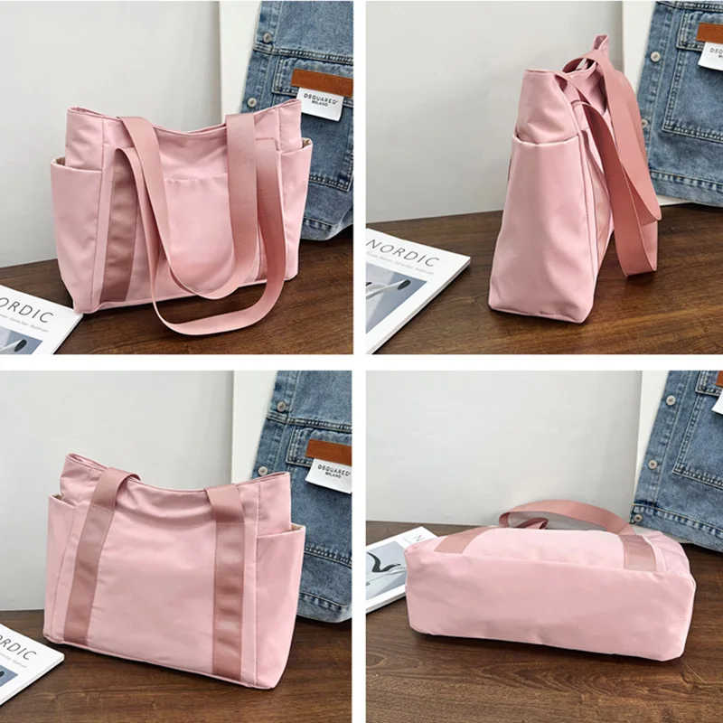 Waterproof Women's Shoulder Bag Large Capacity Nylon Simple Handbag Casul Shoppper Bag Travel thumbnail 2