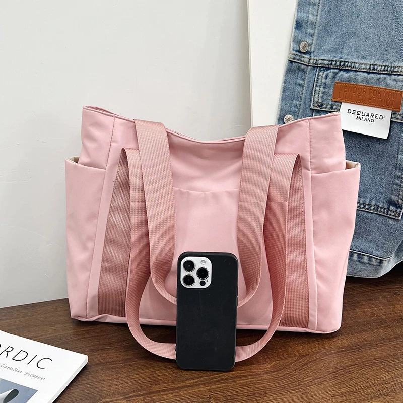 Waterproof Women's Shoulder Bag Large Capacity Nylon Simple Handbag Casul Shoppper Bag Travel thumbnail 5