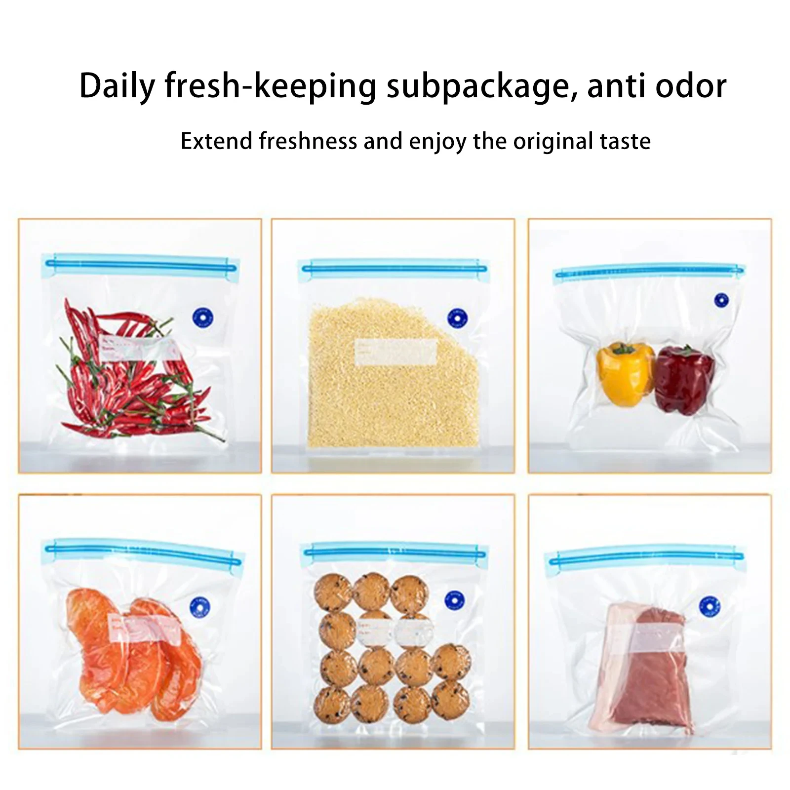 20/10pcs Vacuum Sealed Food Bags Household Food Vacuum Compression Bags Reusable Snacks Food Storage Bag Kitchen Accessories thumbnail 5