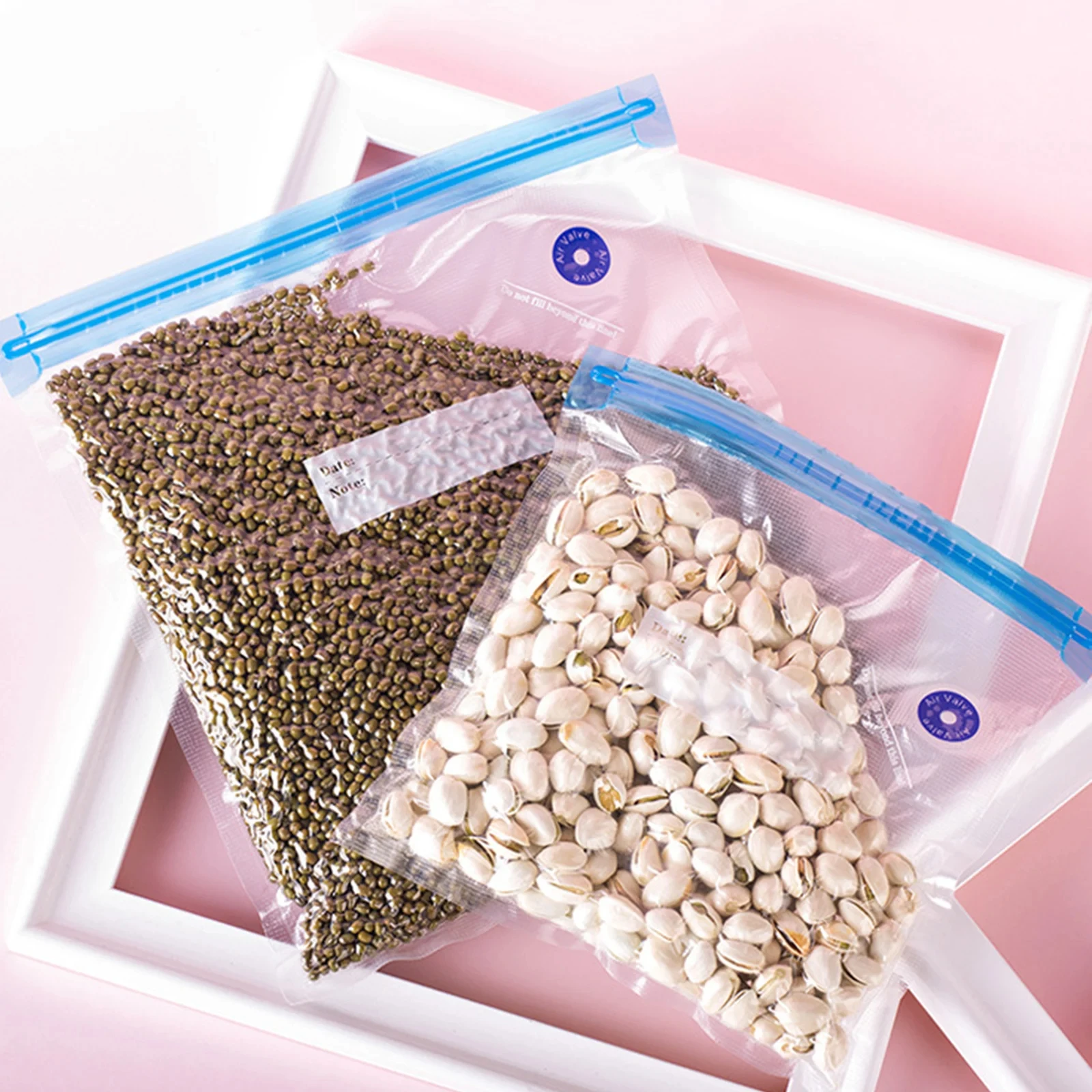 20/10pcs Vacuum Sealed Food Bags Household Food Vacuum Compression Bags Reusable Snacks Food Storage Bag Kitchen Accessories thumbnail 3