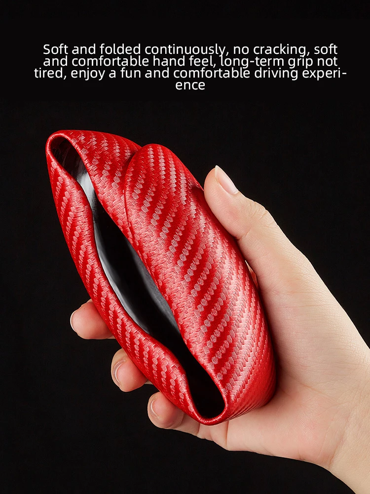 Universal Non-Slip Carbon Fiber Car Steering Cover Steering Wheel Booster Cover for Car Anti-skid Accessories thumbnail 6
