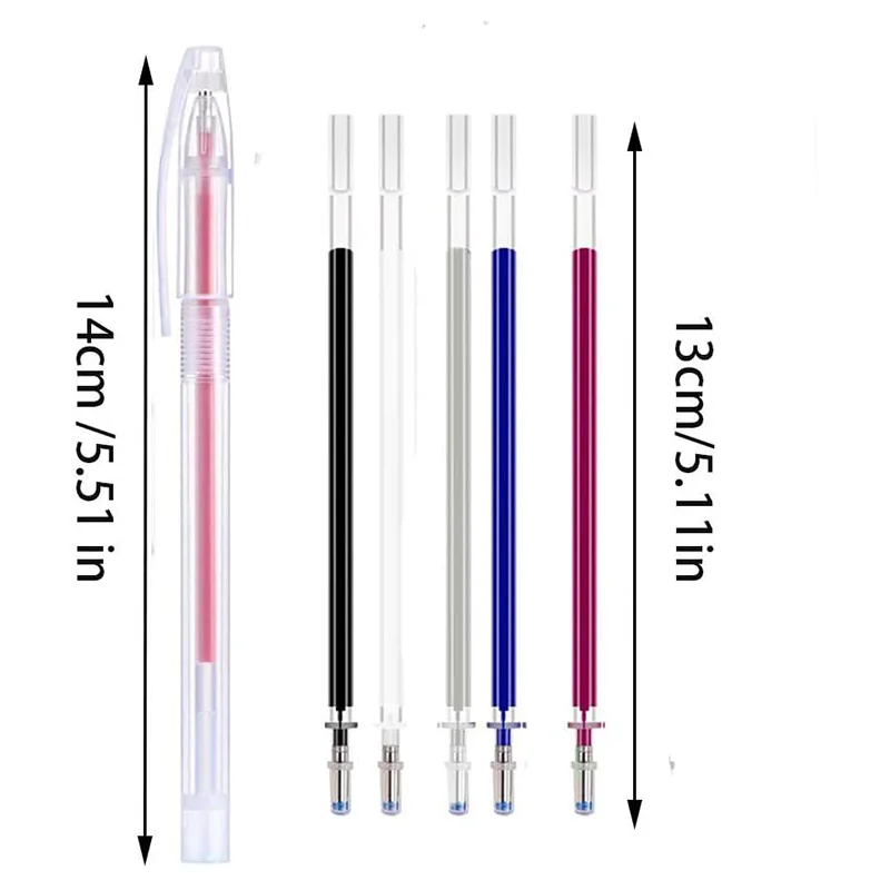 6/11/21Pcs Heat Erasable Magic Marker Pen Temperature Disappearing Fabric Fabric Pens Line Marking DIY Craft Sewing Accessories thumbnail 6