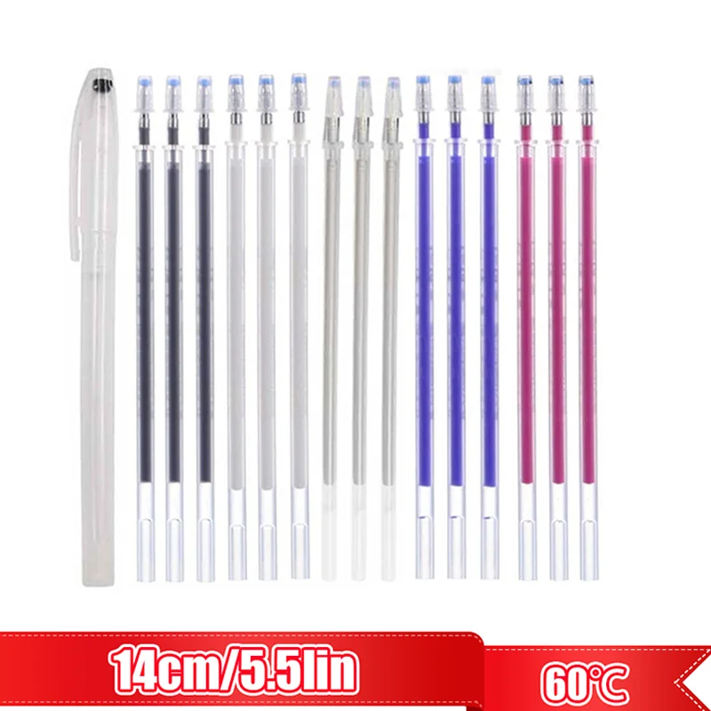 6/11/21Pcs Heat Erasable Magic Marker Pen Temperature Disappearing Fabric Fabric Pens Line Marking DIY Craft Sewing Accessories