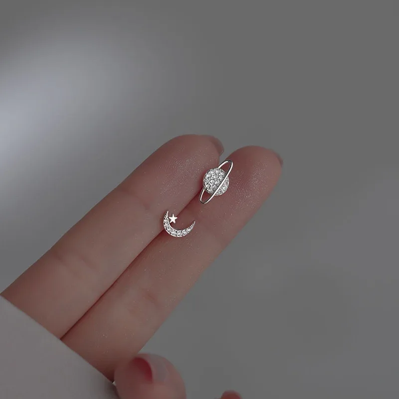 Hot 925 Silver Needle Shiny Zircon Stud Earrings Women Style Cute Sweet Jewelry Accessories Simple Fashion Jewelry Accessories thumbnail 3