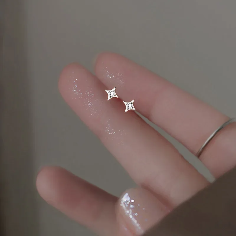 Hot 925 Silver Needle Shiny Zircon Stud Earrings Women Style Cute Sweet Jewelry Accessories Simple Fashion Jewelry Accessories thumbnail 5