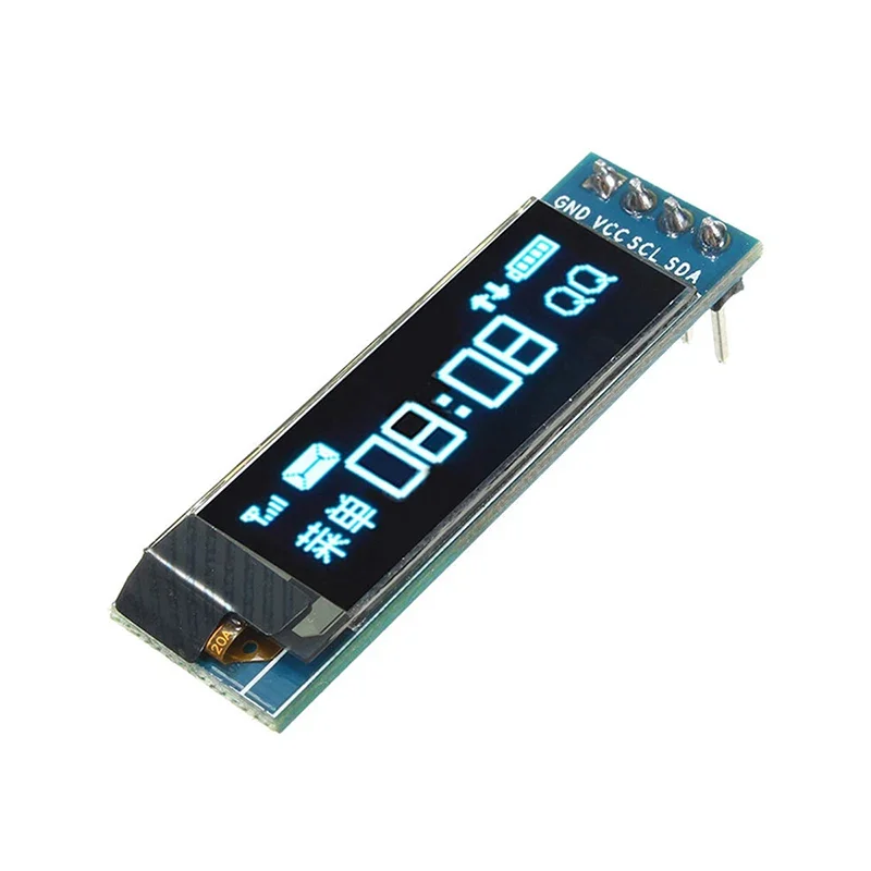1-10pcs 0.91 Inch OLED Module 0.91" White/Blue 128X32 OLED LCD LED Display Module IIC Communicate for Ardunio thumbnail 3