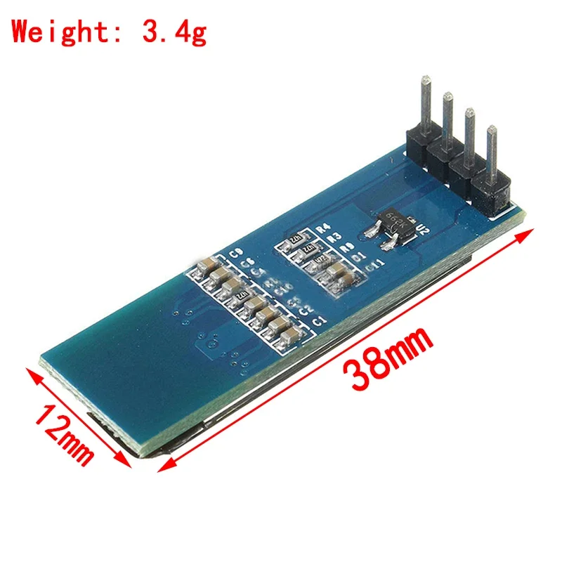 1-10pcs 0.91 Inch OLED Module 0.91" White/Blue 128X32 OLED LCD LED Display Module IIC Communicate for Ardunio thumbnail 2