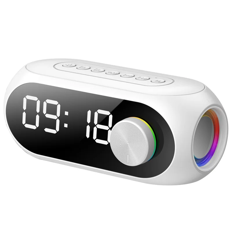 Alarm Clock Radio FM Bluetooth Speaker Portable Subwoofer Caixa De Som Sound Box Music Wireless Mini Woofers Bocina Lamp Column thumbnail 6