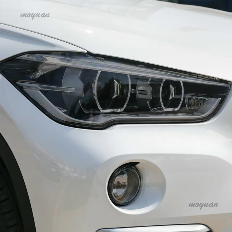2 Pcs Car Headlight Protective Film Headlamp Transparent Black TPU Precut Sticker For BMW X1 F48 2015-Present 2020 Accessories thumbnail 3